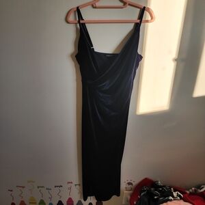 Sophisticated Midnight Blue Midi Dress